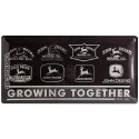 plaque métallique vintage John Deere noire